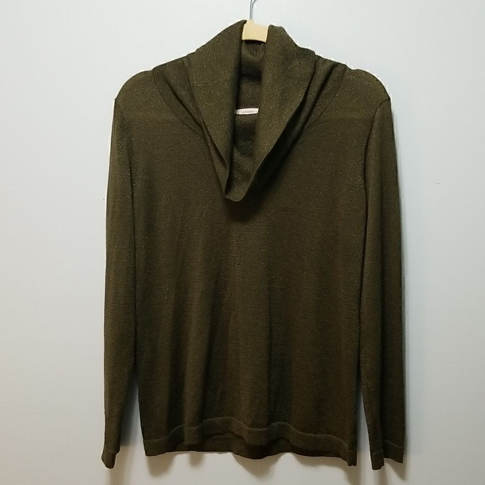Marina Luna 100% merino wool cardigan and a cowl neck top. Size L. - Picture 7 of 7